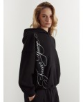 Худи MF x nkeeei женское черное теплое Цвет: черный +печать