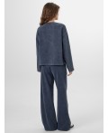 Комплект женский серый с обработкой эйсид Цвет: ACID WASH серо -синий +печать