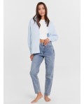 Джинсы женские Mom Fit голубые Цвет: голубой
