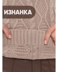 Свитер женский 9242-94147; 800204/501 какао/белый