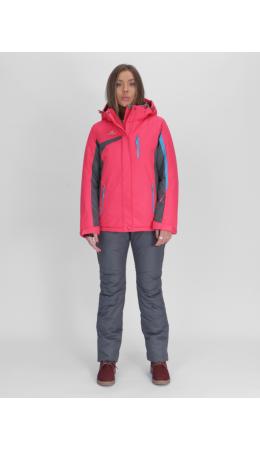 Горнолыжная куртка женская розового цвета 052001R