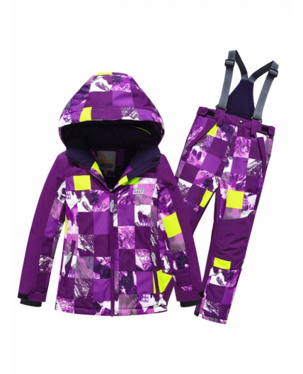 Горнолыжный костюм для девочки фиолетового цвета 9328F
