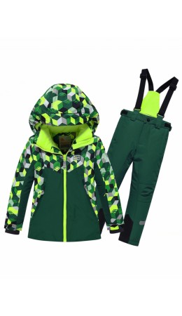 Горнолыжный костюм для мальчика зеленого цвета 9325Z