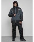 Горнолыжный костюм мужской зимний темно-серого цвета 6309TC