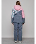 Горнолыжный костюм женский зимний розового цвета 02337R