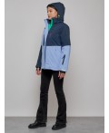 Горнолыжная куртка женская зимняя фиолетового цвета 33307F