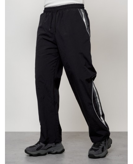 Спортивный костюм мужской модный черного цвета 15007Ch