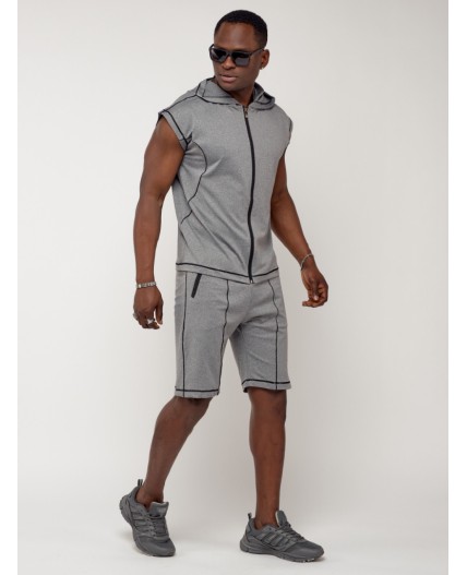 Спортивный костюм летний мужской светло-серого цвета 2262SS