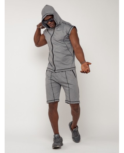 Спортивный костюм летний мужской светло-серого цвета 2262SS