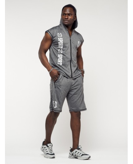 Спортивный костюм летний мужской серого цвета 2265Sr