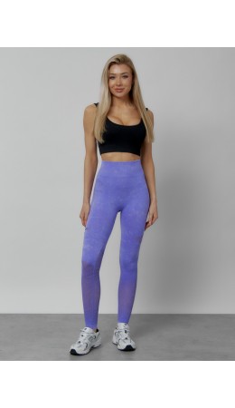 Легинсы для фитнеса женские фиолетового цвета 1004F