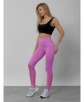 Легинсы для фитнеса женские розового цвета 1004R