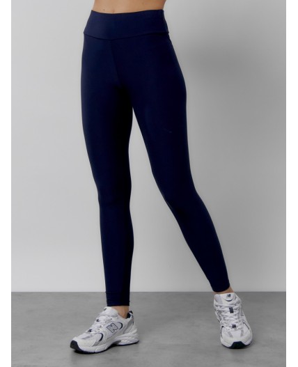 Легинсы для фитнеса женские темно-синего цвета 1005TS