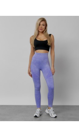 Легинсы для фитнеса женские фиолетового цвета 1002F