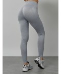 Легинсы для фитнеса женские серого цвета 1001Sr