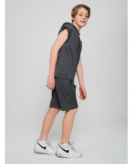 Спортивный костюм летний для мальчика серого цвета 701Sr