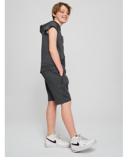 Спортивный костюм летний для мальчика серого цвета 701Sr