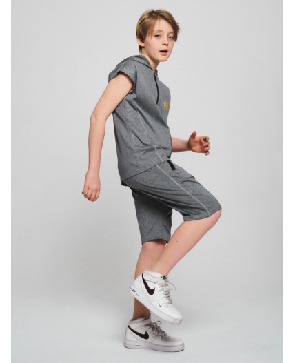 Спортивный костюм летний для мальчика светло-серого цвета 701SS