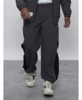 Спортивный костюм мужской плащевой серого цвета 1508Sr