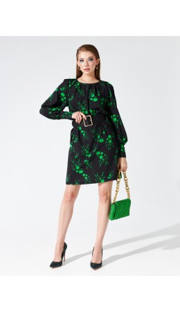 Платье Черный, зеленый