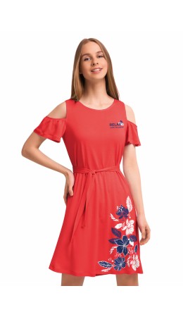 CLE LDR29-765/2 Платье жен.(Тропики), красный