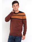 CLE джемпер муж. 402780ха, т.красный/коричневый