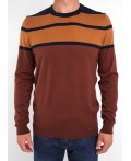 CLE джемпер муж. 402780ха, т.красный/коричневый