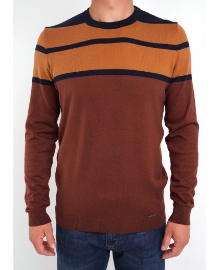 CLE джемпер муж. 402780ха, т.красный/коричневый