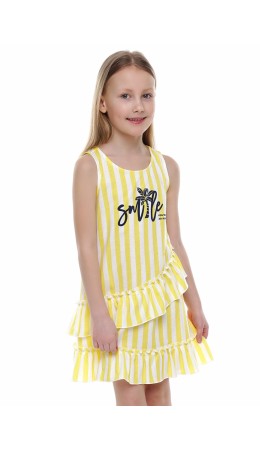 CLE платье дев.894131/40кднп, жёлтый/белый
