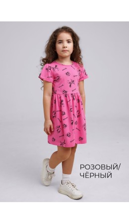 CLE Платье дев. 846476гн, розовый/чёрный