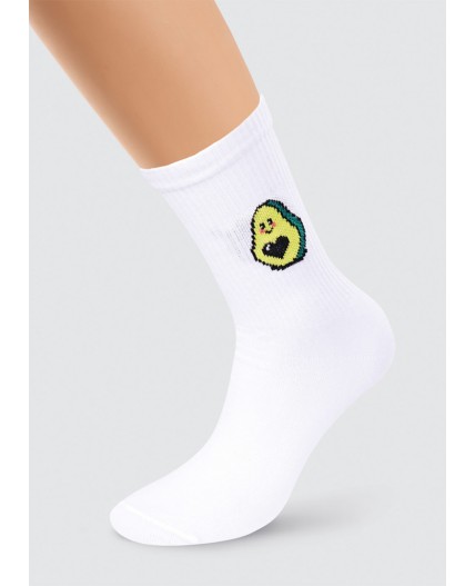 CLE Носки дет.С1101 16-18,18-20 дев хл+эл, белый