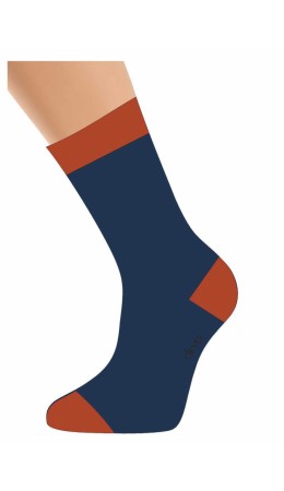 CLE Носки жен.Д2203 fashion база хл+эл, т.синий