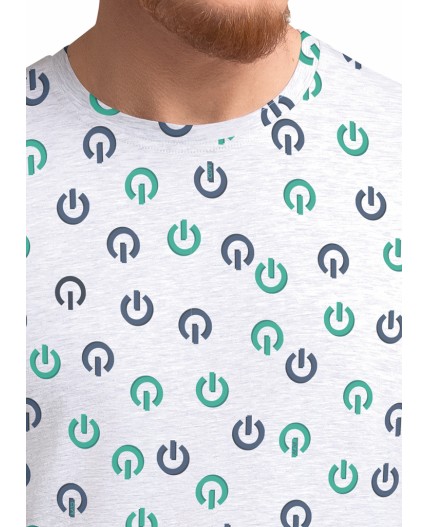 CLE MHP540813 Футболка муж., меланж св.серый