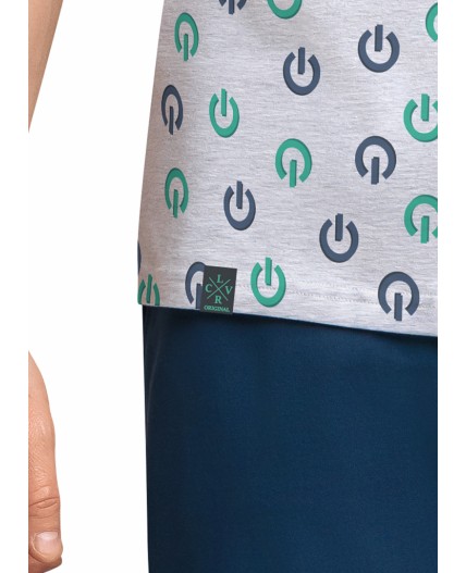 CLE MHP540813 Футболка муж., меланж св.серый