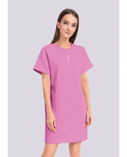 CLE LDR23-008т Платье жен. Цветной футер, т.розовый