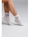 CLE Носки жен.Д5448 Ява хл+эл, белый/св.бежевый