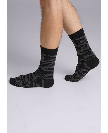 CLE Носки муж.К3367Л 23Ф хл+эл, чёрный