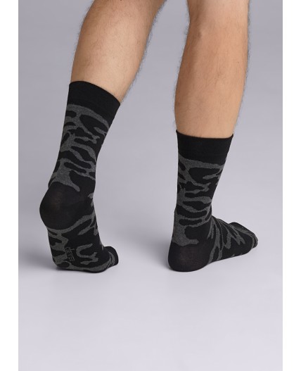 CLE Носки муж.К3367Л 23Ф хл+эл, чёрный