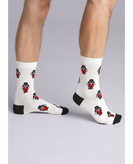 CLE Носки муж.К3368Л 23Ф хл+эл, белый