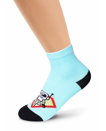 CLE Носки дет.С1330 12-14,14-16 аквамарин мал, бирюзовый