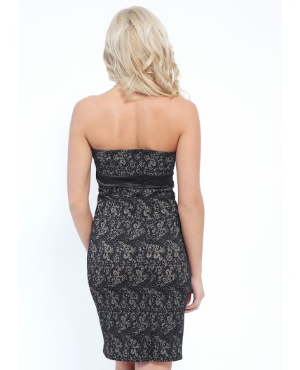 ЭЙС Платье женское 100727эс 40, чёрный/бежевый