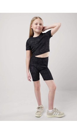 CLE Бриджи дев. 856428/12шн, чёрный/т.серый