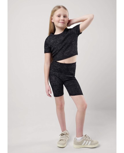 CLE Бриджи дев. 856428/12шн, чёрный/т.серый