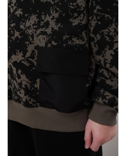 CLE Джемпер мал. 856940/15ан, т.хаки/чёрный