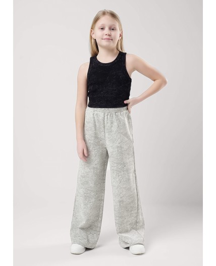 CLE Майка дев. 856904/12шн, чёрный/т.серый