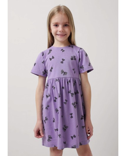 CLE Платье дев. 856865кдн, сиреневый/чёрный