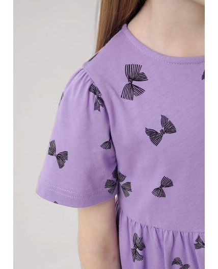 CLE Платье дев. 856865кдн, сиреневый/чёрный