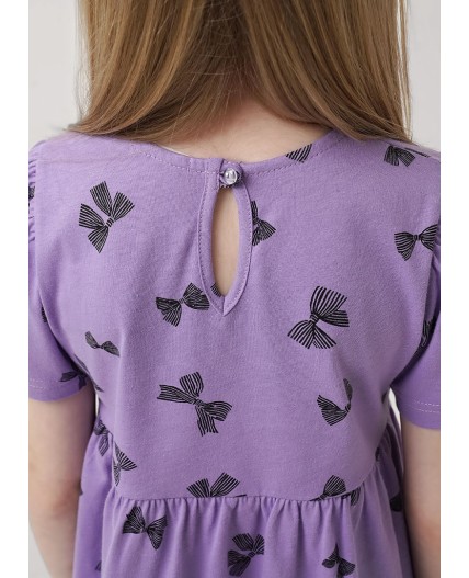 CLE Платье дев. 856865кдн, сиреневый/чёрный