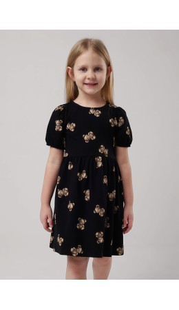 CLE Платье дев. 856903гн, чёрный/коричневый