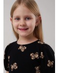 CLE Платье дев. 856903гн, чёрный/коричневый